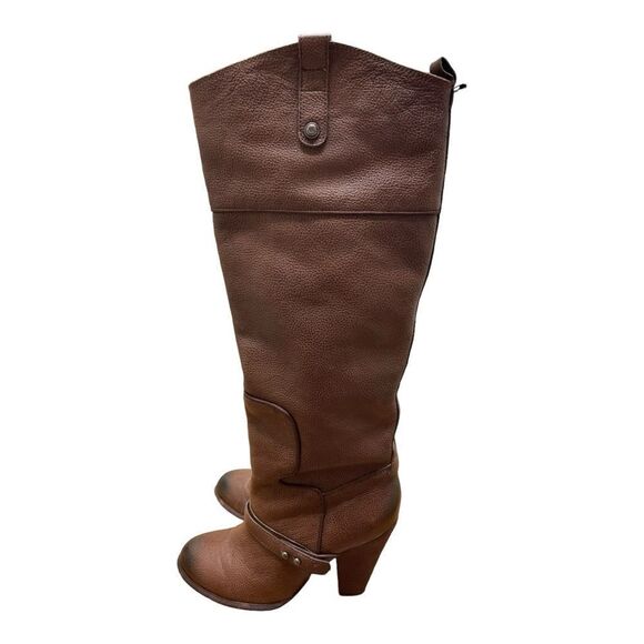 Sam Edelman Naharra Brown Leather Knee High Tall Heeled Boots Size 7.5 EUC - Picture 9 of 10